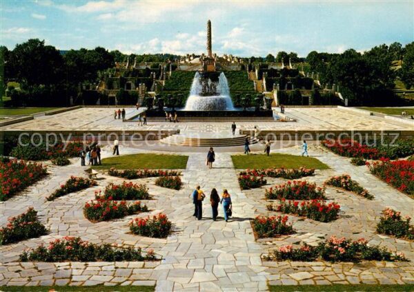 Oslo Norwegen Vigelandsparken Rosehaven Labyrintplass