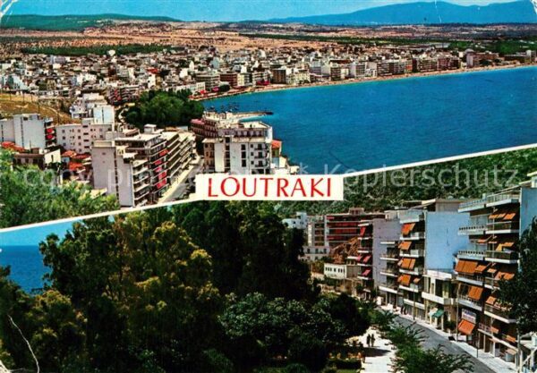 Loutraki Greece Panorama Strassenpartie