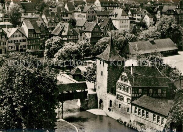 Schwaebisch Hall Flussschleife am Unterwöhrd mit Haalpla