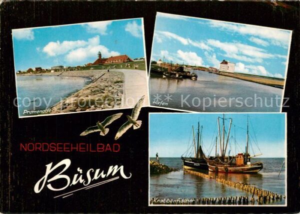 Buesum Nordseebad Promenade Hafen Krabbenfischer Fischerb