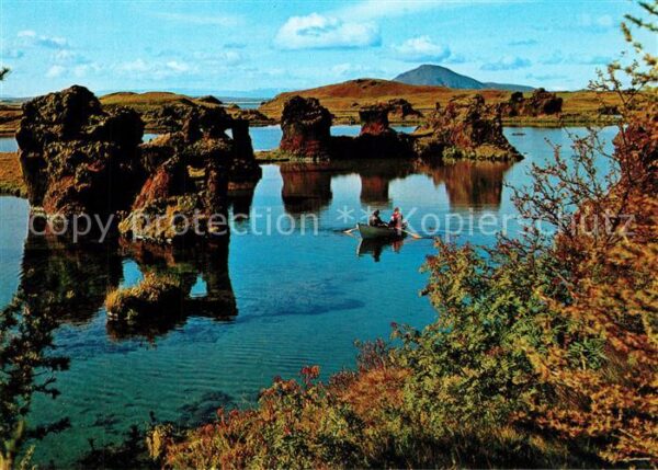 Island Iceland Lavaformations of Lake Myvatn