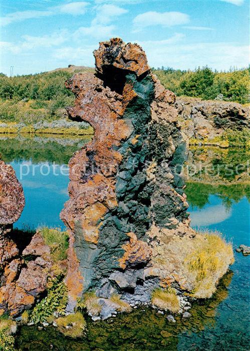 Island Iceland Lavaformation at Lake Myvatn