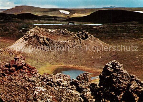Island Iceland Ausgestorbener Krater in Veidivötn Gebi