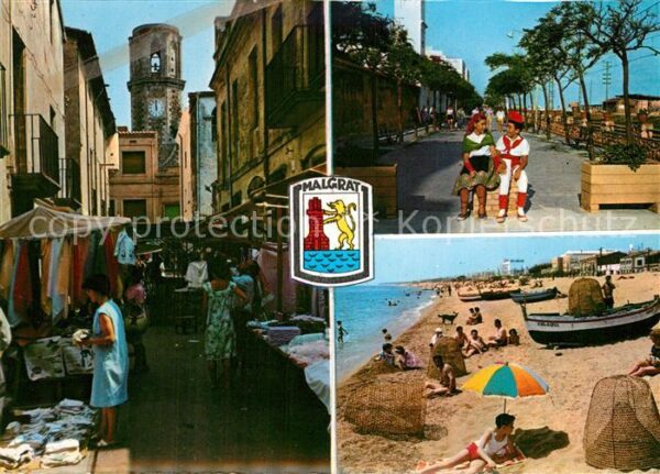 Malgrat de Mar Innenstadt Gasse Markt Promenade Kinder