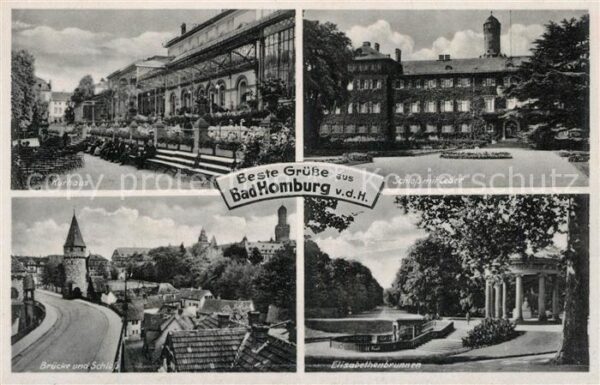 Bad Homburg Kurhaus Schloss mit Ceder Brücke Elisab