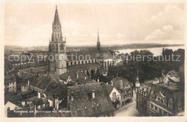 Konstanz Bodensee Stadtbild mit Münster