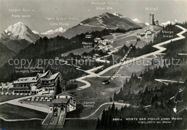 Vigiljoch Monte San Vigilio Künstlerkarte