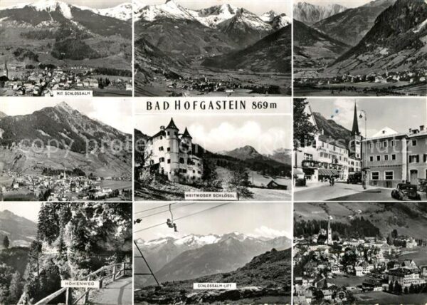 Bad Hofgastein Gesamtansicht mit Alpenpanorama Schloss