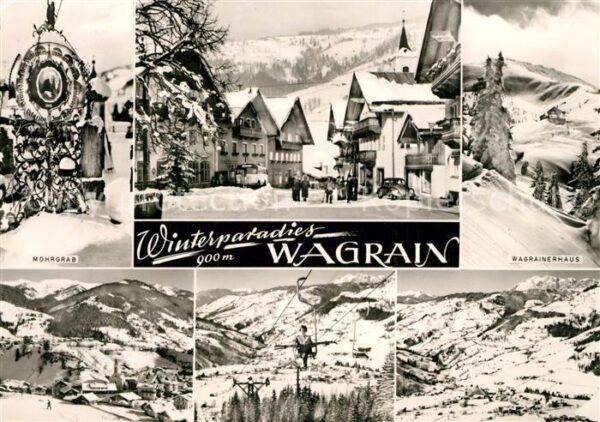 Wagrain Salzburg Mohrgrab Ortsmotiv Winterlandschaft Alp