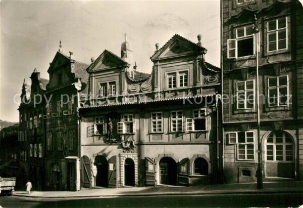 Praha Prahy Prague Haus U dvou sluncu mit Gedenktafel