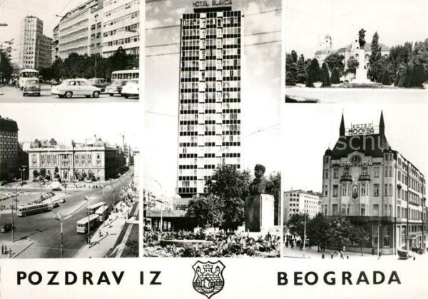 Beograd Belgrad Stadtansichten Hochhäuser Hotels Denkma
