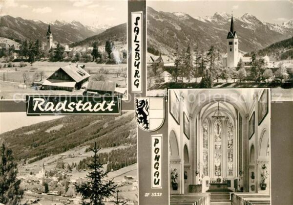 Radstadt Ortsansicht mit Kirche Innenansicht Alp