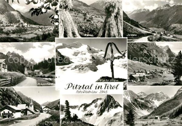 Pitztal Ortschaften der Region Landschaftspanor