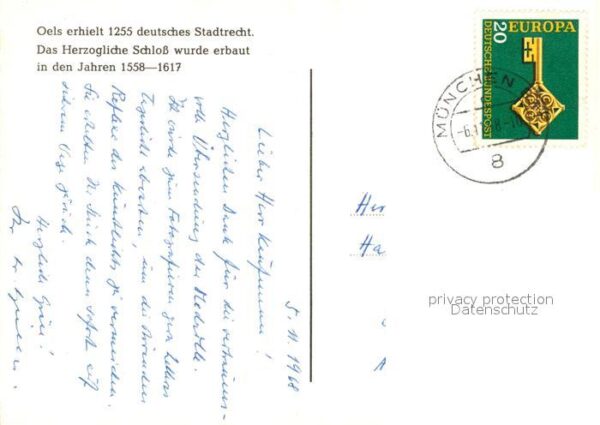 Oels Niederschlesien Herzogliches Schloss Zeichnung Künstler – Bild 2