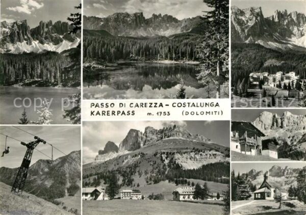 Karersee Suedtirol Passo di Carezza Costalunga Dolomiten