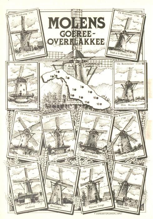 Goeree Overklakkee Molens Windmühlen der Insel