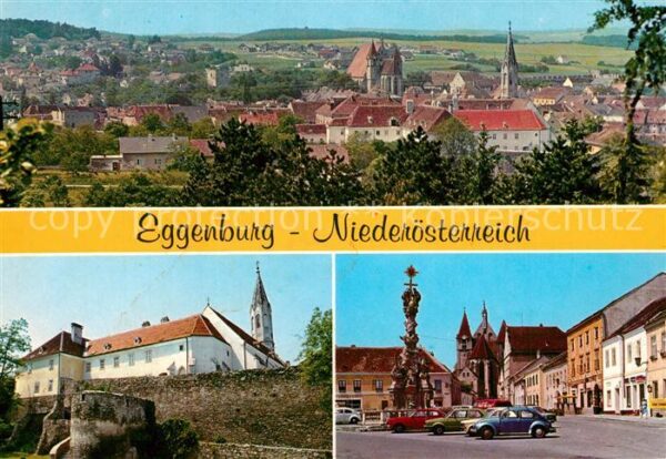 Eggenburg Niederoesterreich Stadtpanorama Stadtmauer Hauptplatz Ste