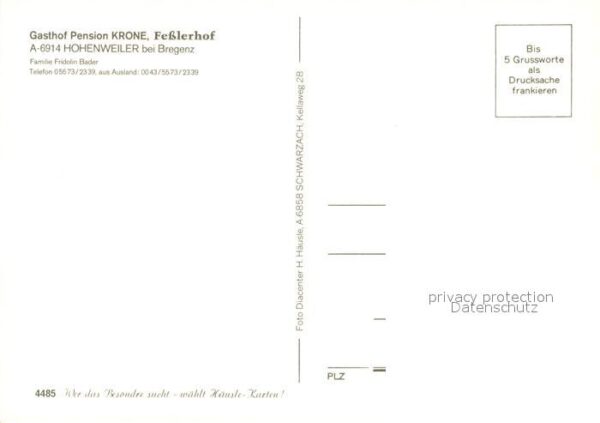 Hohenweiler Vorarlberg Gasthof Pension Krone Pfänder Bergbahn – Bild 2