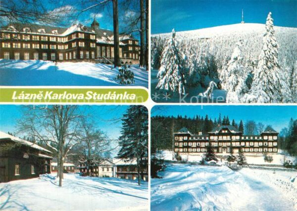 Karlova Studanka Kurhotel Sanatorium Winterlandschaft Al