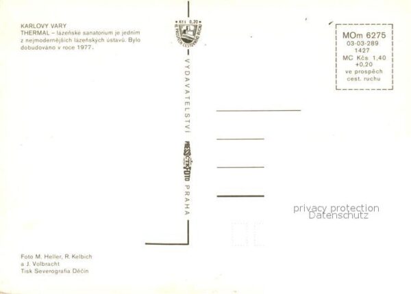 Karlovy Vary Thermalbad Sanatorium Restaurant Stadtp – Bild 2