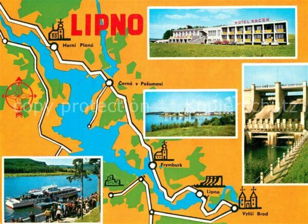 Lipno Hotel Racek Stausee Fahrgastschiff Kraf
