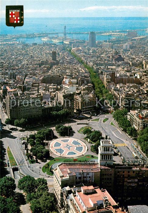 Barcelona Cataluna Plaza Cataluna Vista aerea
