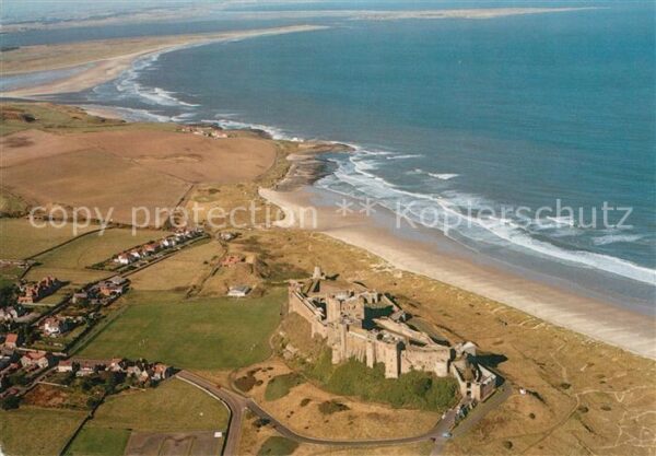 Bamburgh Castle Budle Bay and Holy Island
