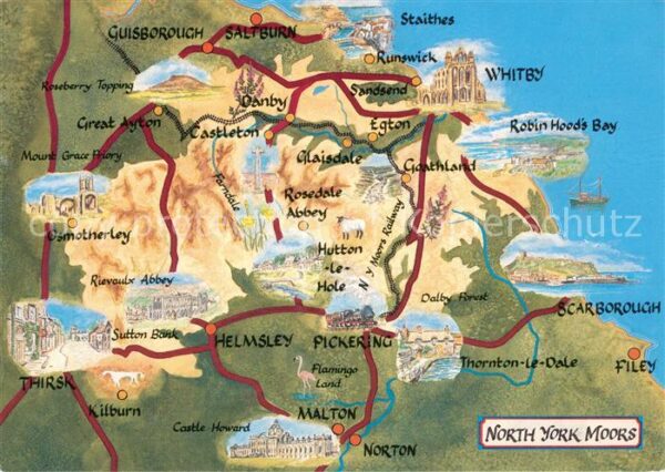 North Yorkshire Gebietskarte