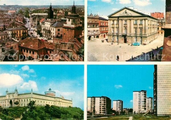 Lublin Widok ogolny Zamek Stary Ratusz Aleja P