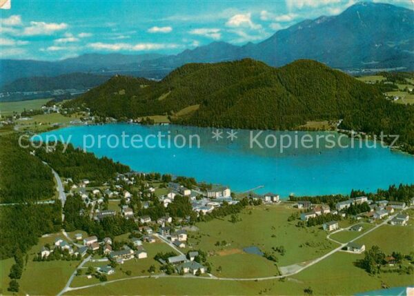 Seelach Klopeinersee Fliegeraufnahme mit Petzen Georgiberg u