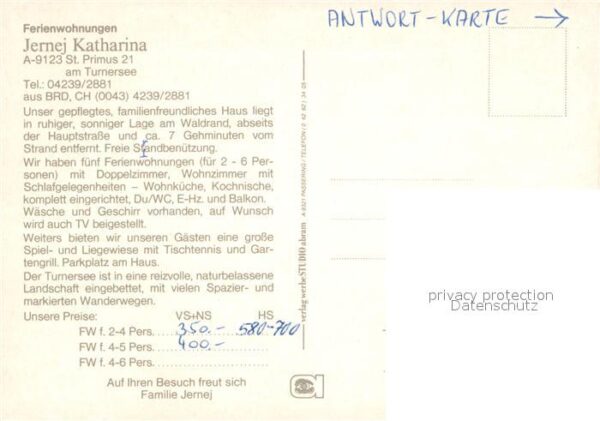 St Primus Turnersee Ferienwohnungen Jernej Katharina – Bild 2