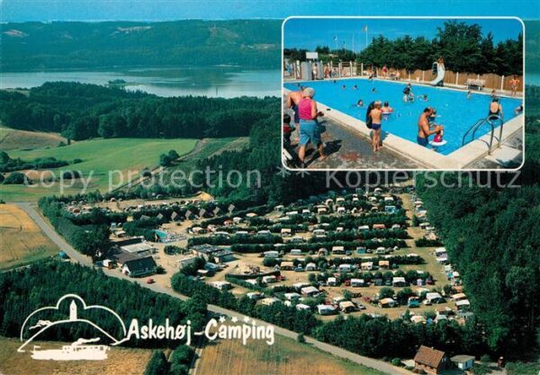 Silkeborg Askehoj Camping Fliegeraufnahme Schwimm