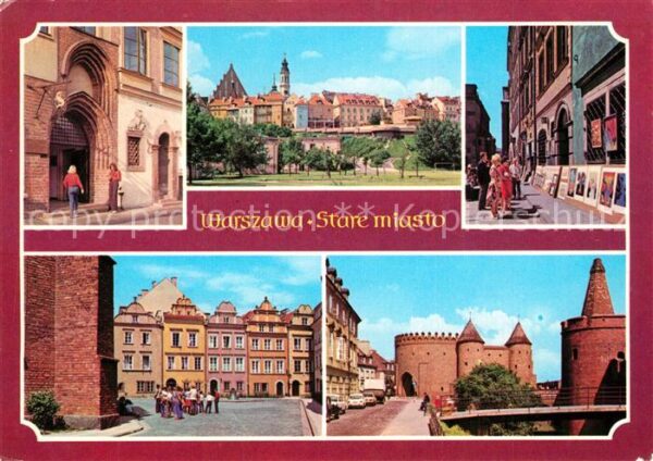 Warszawa Gotycki portal Domy na skarpie Rynku St