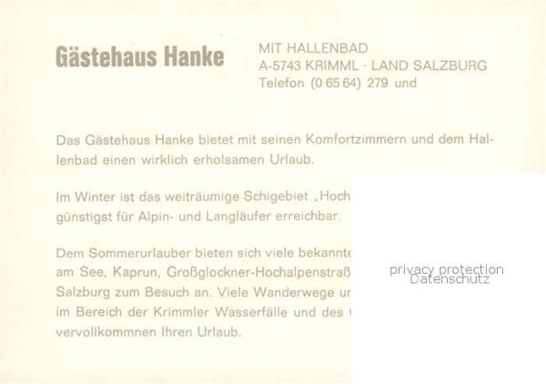 Krimml Gästehaus Hanke – Bild 2