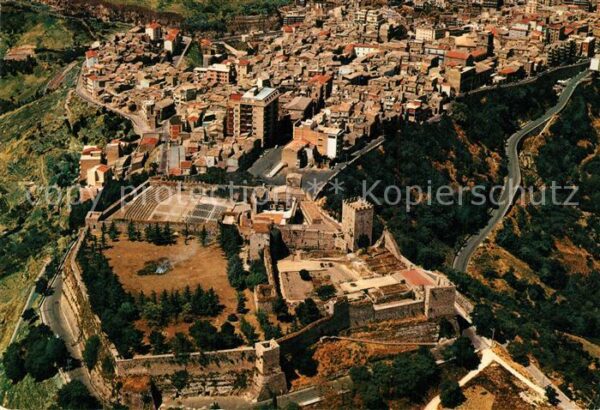 Enna Castello di Lombardia dall aereo