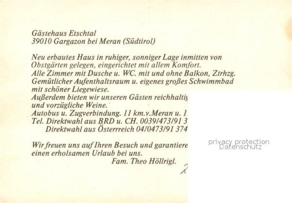 Gargazon Gargazzone Gästehaus Etschtal Pool Gaststube – Bild 2