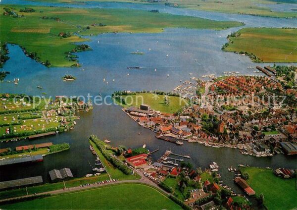 Leeuwarden Friese Meren Fliegeraufnahme