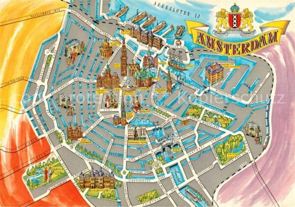 Amsterdam Niederlande Stadtplan