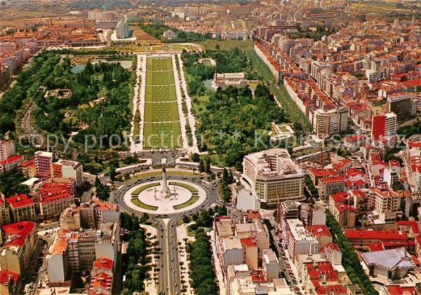 Lisboa Fliegeraufnahme Parque Eduardo VII e Av