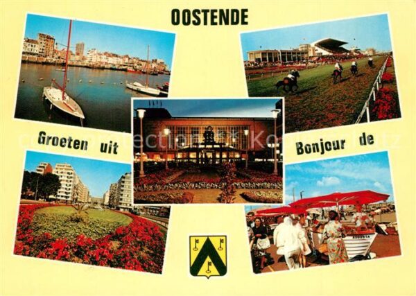 Oostende Ostende Hafen Reitbahn Blumeninsel Markt