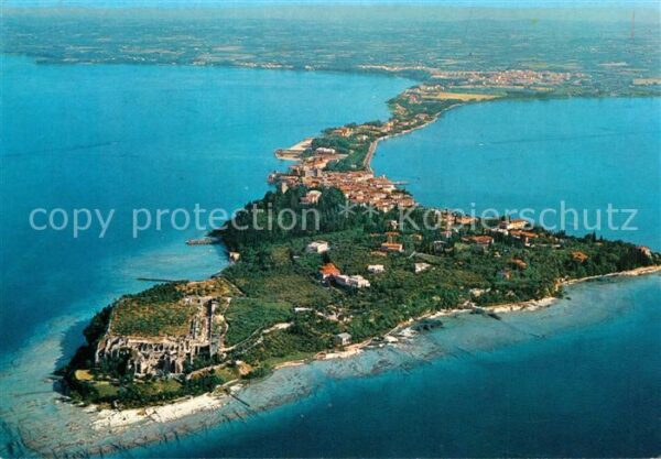 Sirmione Lago di Garda Fliegeraufnahme