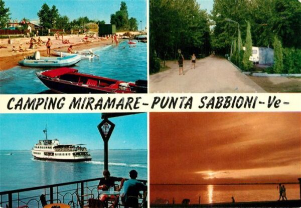 Punta Sabbioni Camping Miramare Strand Allee Fährschif