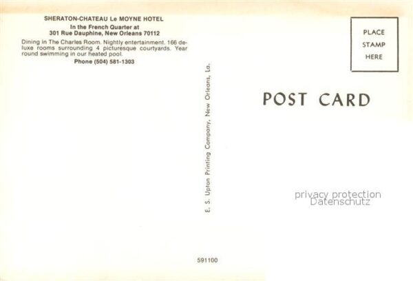 New Orleans Louisiana Sheraton Chateau Le Moyne Hotel – Bild 2