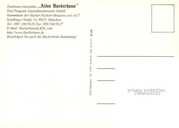Muenchen Traditions Gaststätte Altes Hackerhaus – Bild 2