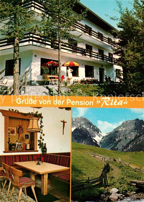 Stanzach Tirol Waldhof Pension Rita Gaststube Panorama