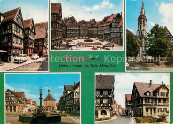 Schorndorf Wuerttemberg Geburtsstadt Gottlieb Daimler Brunnen F