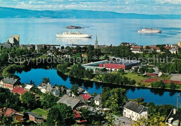 Trondheim Panorama Schiffe
