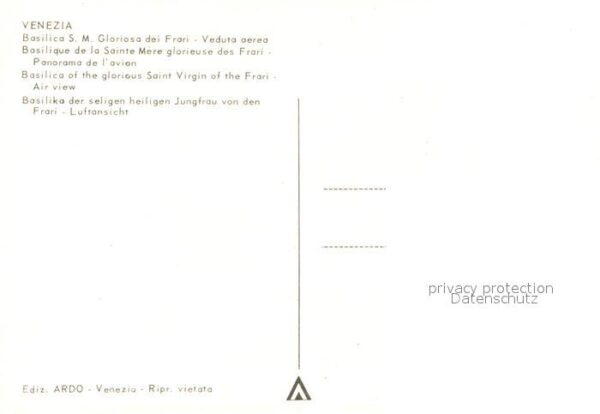 Venezia Venedig Fliegeraufnahme Basilica S M Gloriosa – Bild 2