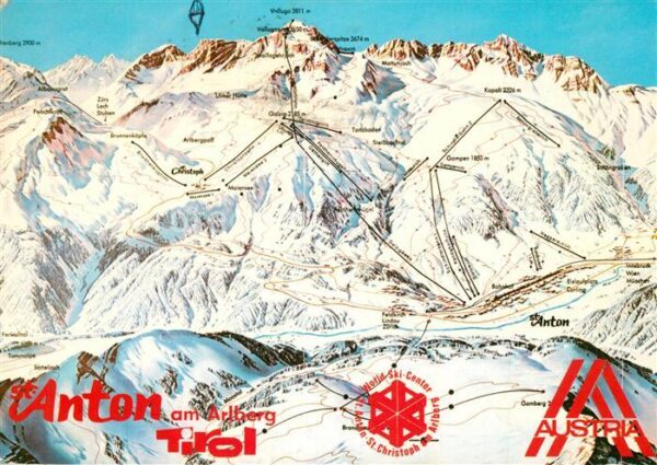 St Anton Arlberg Pistenkarte
