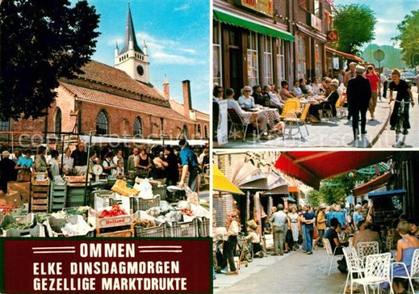 Ommen Overijssel Elke Dinsdagmorgen Gezellige Marktdrukt